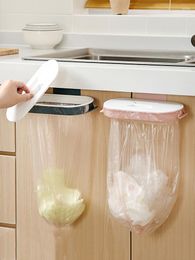 Kitchen Storage Plastic Door-back Garbage Trash Bag Bracket Rack Hanging Holder Shelf Cupboard Stand