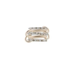 Spinelli rings leo petite New in luxury fine Jewellery sterling silver stack ring x Hoorsenbuhs 18kt yellow gold Microdame SK Mix stack ring