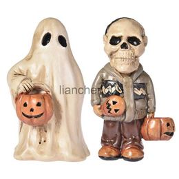 Party Decoration 2023 Scary Ghost Halloween Pumpkin Statue Horror Movie Villain Ugly Garden Gnomes Nightmare Horror Gnome Decorative Ornaments x0905 x0905