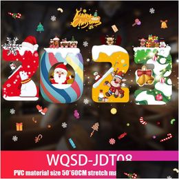 Christmas Decorations 2023 New Window Paste Door Static Glass Decoration Drop Delivery Home Garden Festive Party Supplies Otuqc
