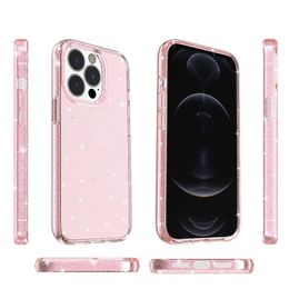 Clear Bling Glitter Wireless Charging phone cases for iPhone 15 14 13 12 11 pro max plus high transparent hard magnetic case cover