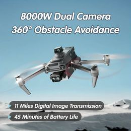 GPS Brushless Foldable Drone, 8K Dual Camera With 3-Axis Gimbal, 360° Obstacle Avoidance, Optical Flow Positioning, 45 Minutes Flight Time, Intelligent Return