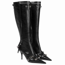 Boots 95cm High Heels Baciga Knee High Boots For Women Punk Style Autumn Winter Chunky Platform High Boots Party Shoes Ladies J230905