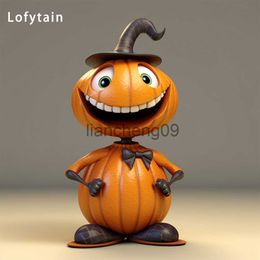 Party Decoration Lofytain Halloween Resin Pumpkin Decoration Home Decoration Strange Party Pumpkin Crafts Statue Model Children's Gift x0905