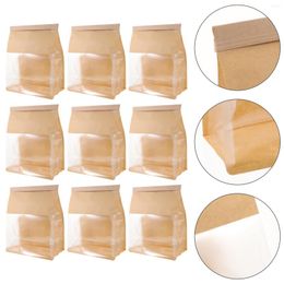 Storage Bottles 50 Pcs Convenient Treat Bags Bakery Accessory Multi-function Toast Bread Wrapping Window Paper Packing Baking Pouches