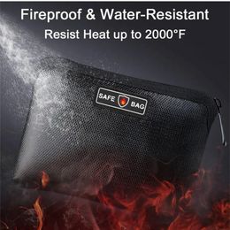 Fireproof Waterproof Document Bags Liquid Silicone Material Heat Insulation Fire and Water Resistant Safe Bag Zipper