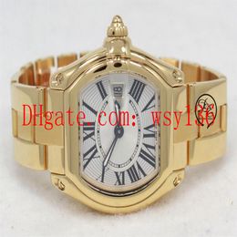 Top Quality Ladies Quartz Movement Watch w62018v1 2676 18K Yellow Gold Silver Dial Women's Fashion Wathces205w