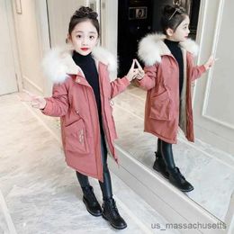 Down Coat New Children Winter Warm Plus down Cotton Jacket Girl Clothing Kids Clothes Thick Hooded Coat Outerwear R230905