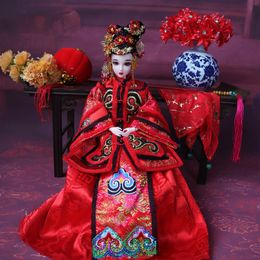 Dolls Chinese Style Qing Dynasty Princess Doll Handmade For Collection Emperor Gorgeous Pirnted Clothes Headdress ZL840 230904