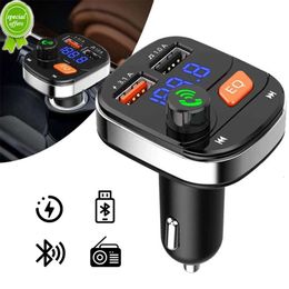 New Car Bluetooth 5.0 FM Transmitter USB Type C Car Fast Charger Colourful Handsfree Car Kit Mp3 Player Support TF Auto Accessories