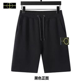 2023 Top material beach stone shorts men's retro island sports pants pure cotton blue short logo tie women embroidery summer street hot five-point A42