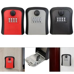 Plastics Wall Mount Key Storage Secret Box Organiser 4Digit Combination Password Security Code Lock No Key Home Key Safe Box