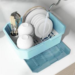 Kitchen Storage & Organisation Bowl And Chopsticks Box Drain Plastic Cup Holder Household Rack Cupboard Lid Dish Rack With E4g7358f