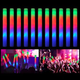 Other Event Party Supplies 510Pcs 18inch Glow Sticks Bulk Colorful LED Foam Stick Cheer Tube RGB in the Dark Light for Concert 230905