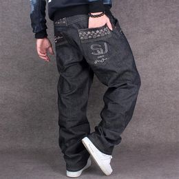 Trendy long pants loose casual plus fat plus size skateboarding pants hip-hop jeans Men's Jeans246B