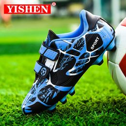 أحذية Yishen Soccer Shoes Boys Girls Kids Sport Shoes TF/FG CLEATS Training Football Shoes Boots Sport Switch Shuteiras de Futebol 230904