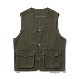 Men's Vests 2023 Spring Cotton high street American style classic denim vest for men Sleeveless casual waistcoat men's 230904