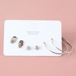 Stud Earrings Women's Set Stainless Steel For Women Men Vintage Fashion Jewellery 2023 Geometric Crystal Heart