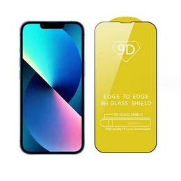 9D Full Cover Tempered Glass Full Glue Screen Protector Film for iPhone 15 14 13 12 mini 11 Pro X XS Max XR plus ultra Samsung A14 A24 A34 A54 A13 A23 A33 A53 A73