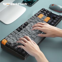 Keyboards Darkflash GD89 Keyboard mekanis 89 Tombol USB tipe c berkabel dan 2 4 nirkabel untuk komputer PC Laptop 230905