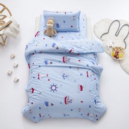 Quilts 3 Pcs 100 Cotton Duvet Cover Pillow Case Bed Sheet Children's Bedding Set Baby for borns Cartoon Covers 230904