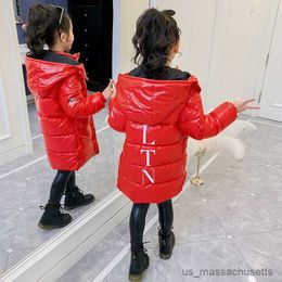 Down Coat 2023 Kids New Clothes Girls Thick Children Winter Down Cotton Jacket Fashion Girl Clothing Long Outerwear Coat Clothes R230905