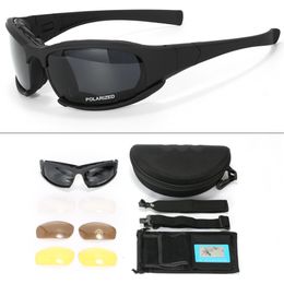 Tactical Sunglasses Tactical Polarised PC Glasses set Military Goggles Army Sunglasses with 4 Lens Men Shooting Hiking outdoor sports Eyewear set 230905