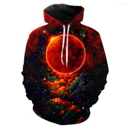 Men's Hoodies Colorful Starry Sky 3d Print Laxity Hoodie Casual Oversized Pullover Streetwear Fashion Tops Trend Men Clothing