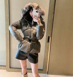 Long winter jacket women down coat Top Quality Waterproof Windstopper Fashion Hooded Casual Warm winter coat famous high street clothing Geometric Thickened Down