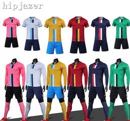 Other Sporting Goods 2024 Design Kids Adults Soccer Jerseys Sports Training Set Gradient Ramp MAN Football Suit Uniform 6Colors 230904