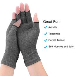 Luxury Car Breathable Joint Pressure Compression Gloves Sports Fitness Anti-skid Winter Warm Cycling Half Finger Pressure Gloves Wholesale