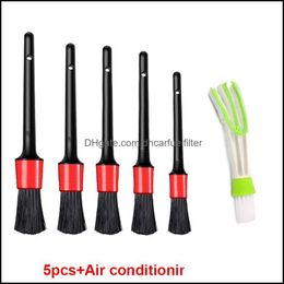 Car Sponge Wash Detailing Brush Cleaning Set Dashboard Air Vents Rim Dirt Dust Clean Toolscar Drop Delivery Automobiles Motorcycles Ca Dha4D