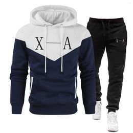 Men's Tracksuits Tracksuit Luxury Print Sweatshirt Sweatpants 2 Pieces Set Outfits Casual Sport Hoodie Suit Fashion Male Brand Clothes