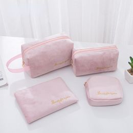 Cosmetic Bags Cases Tas Kosmetik Wanita Penyimpanan Makeup Velvet Lembut Paket Perlengkapan Mandi Travel Organiser Pouch Cuci Casing Kec an 230905