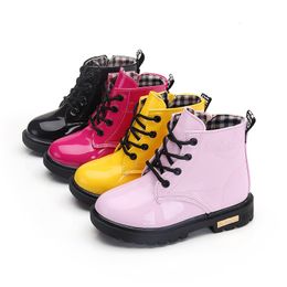 Boots Children Boots for Girls Boys Shoes Spring Autumn PU Leather Baby Boots Fashion Toddler Kids Shoes Warm Winter Snow Boots 230904