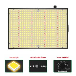 Ephydro Full Spectrum LED Grow Light 100W 576PCS LED High PPFD grow light with Veg Bloom modes for Greenhouse grow tent Indoor Lighting
