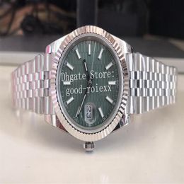 41mm Watches Men's Mint Green Blue Turquoise Watch Men BP Automatic 2813 Wimbledon Jubilee Bracelet Sapphire Mechanical BPF R276B