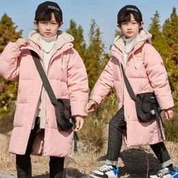 Down Coat Winter Kids Girls Long Coats Children Boys Jackets Fashion Thick Hooded White Down 2-14Y Teenagers Overcoat Parkas R230905