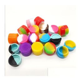 Storage Bottles Jars Sile Container 2Ml Non-Stick Round Mini Food Grade Rubber Dab Tool Box Oil Holder Small Wax Dhs Drop Delivery Dhc4X