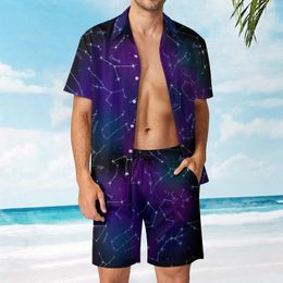 Men's Tracksuits Beach Travel 3D Printing Star Pattern Shirt Beachwear Suit Surfer Surfing Fast Dry 2023 Lovers Large