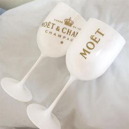 2pcs Plastic wine PARTY White champagne glass MOET wine moet Glass266O