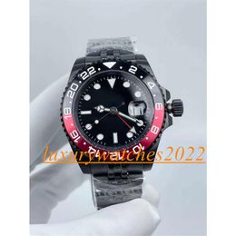 St9 Steel Mens Watch black style Asia 2813 Movement automatic mechanical jubilee strap Ceramic Bezel 40MM Sapphire Crystal glass s237N