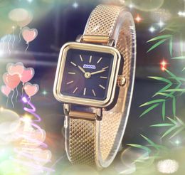Square Round Small Dial Women Watch Hip Hop Iced Out Stainless Steel Belt Clock Quartz Movement Lovers Wristwatch