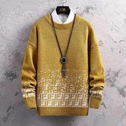 Men's Sweaters 2023 Autumn Winter Round-neck Fashion Loose Casual Style Thick Warm Sweater Men Pullovers Size M-XXXL 1622