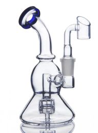 Mobius glass bong Hookah water pipes matrix Perc Heady dab rigs chicha Unique Glass Water Bongs Smoking Glass Pipe 18mm joint LL