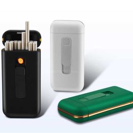 Brand Plastic Ordinary Thin 20 Cigarette Case With Lighter USB Rechargeable Ultra 119*56mm RKUD