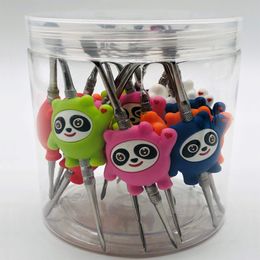 Cross-border new product Panda Cigarette Spoon Bucket Silicone Stick Cigarette Smoking Clip Smoking Accessories Wholesale