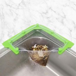 Kitchen Sink Hanging Net Rack Filter Leftovers Wash Triangle Drain With 50 Disposable Bags Hooks & Rails204w