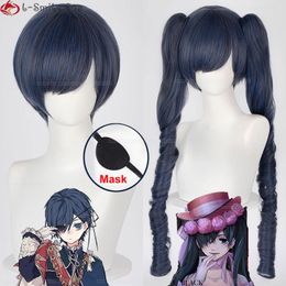 Cosplay Wigs Anime Black Butler Ciel Phantomhive Cosplay Wig Female Ciel Phantomhive Heat Resistant Hair Woman Man Kuroshitsuji Wigs Wig Cap 230904