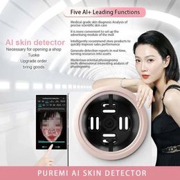 Portable facial skin analysis machine 3d magic mirror acne pigment wrinkle testing equipment